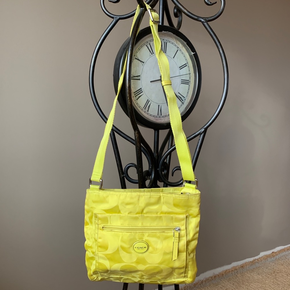 Neon Yellow Coach Purse